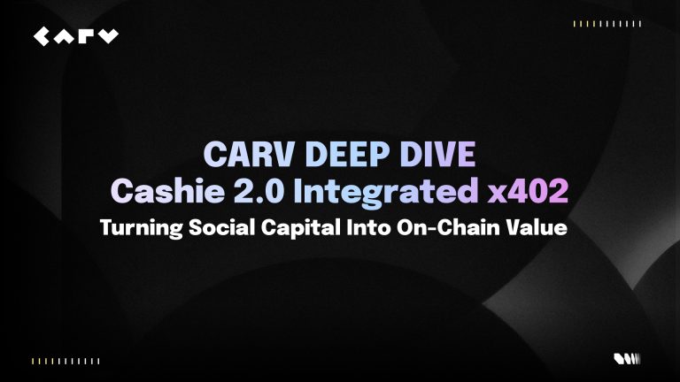 Cashie 2.0 Integrated X402, Turning Social Capital Into On-Chain Value Cashie 2.0 Integrated X402, Turning Social Capital Into On-Chain Value