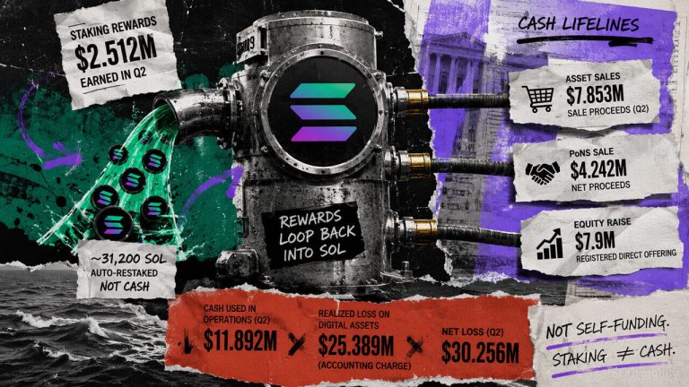 Solana Company staking revenue needed cash support Liam 'Akiba' Wright